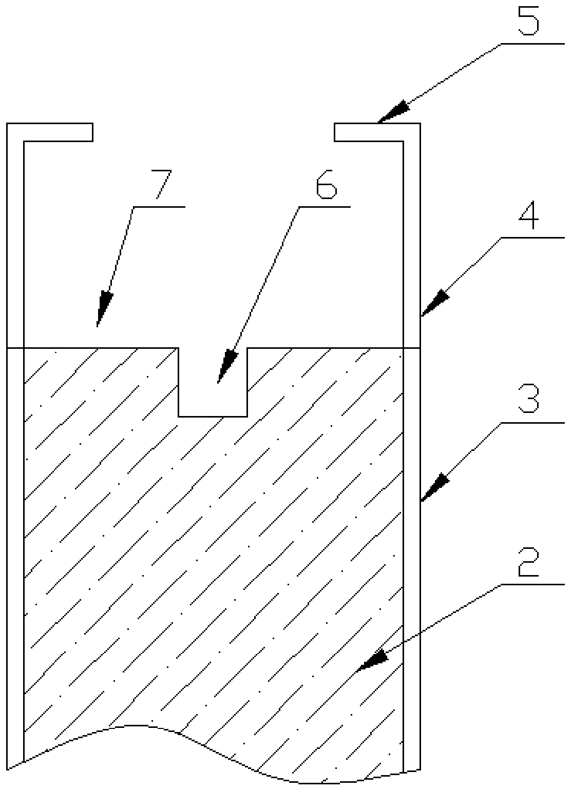 Post bending and edge covering structure of metal composite plate
