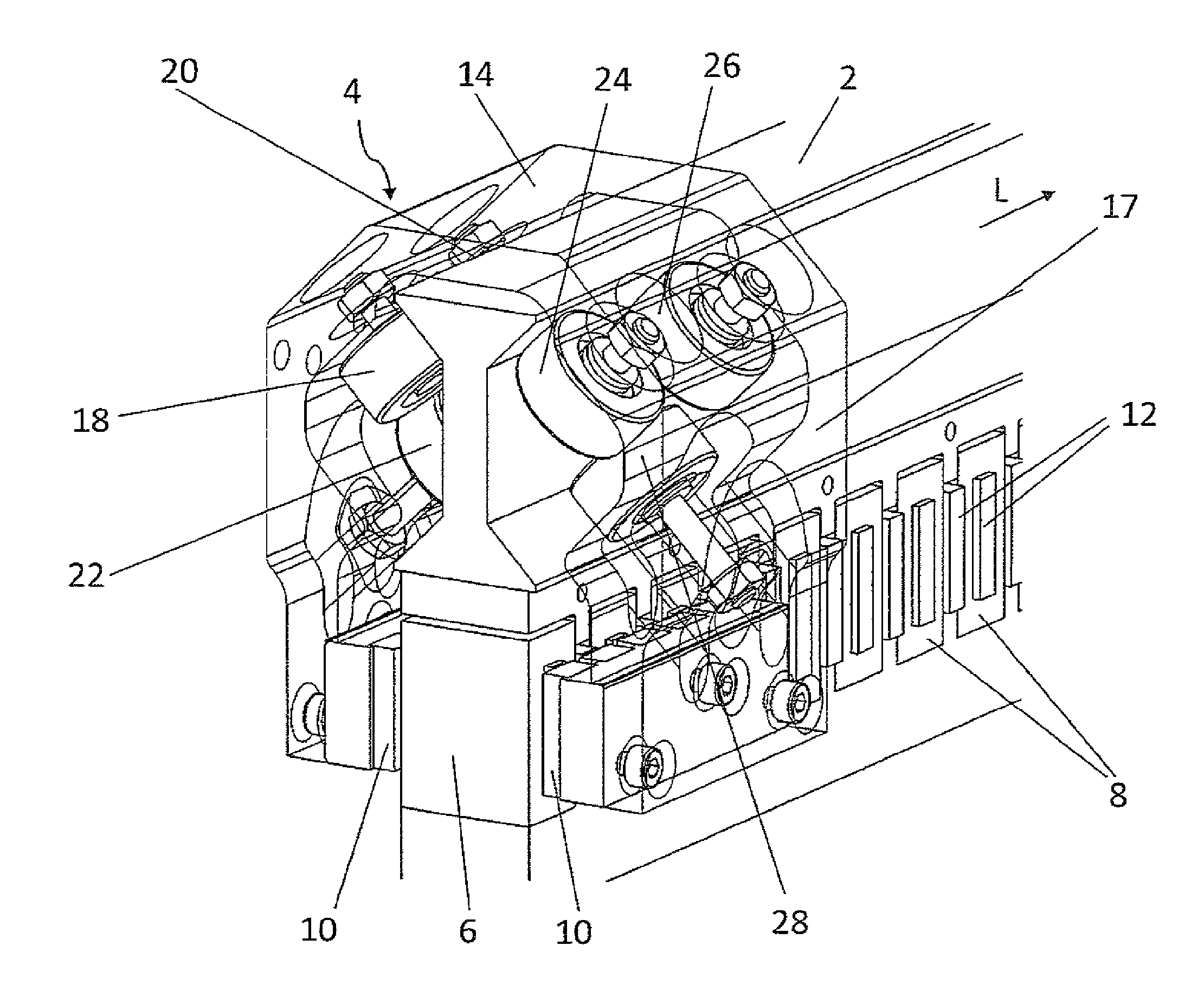 Transport device with linear-motor drive