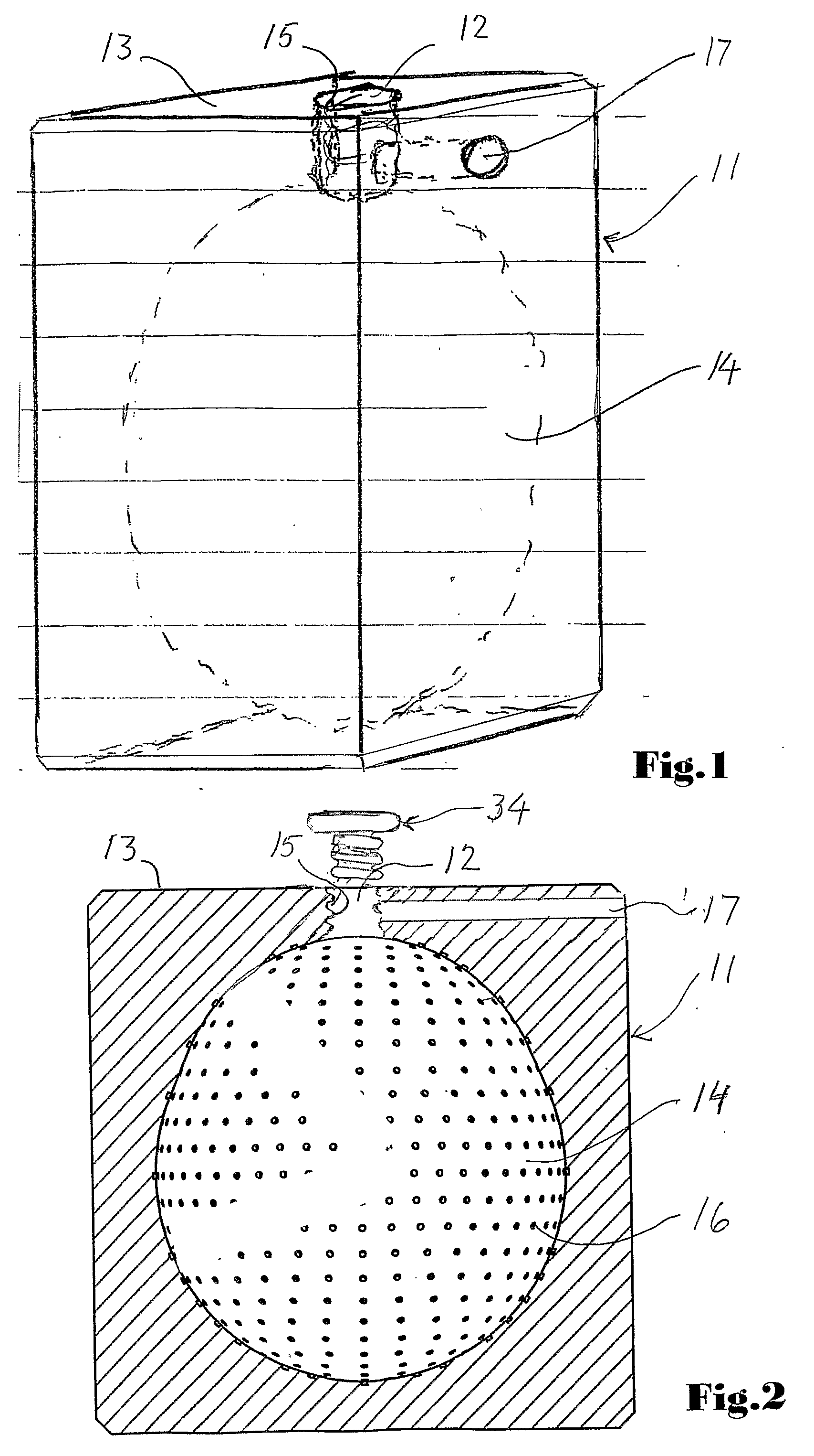 Container and method and device for manufacturing of such containers