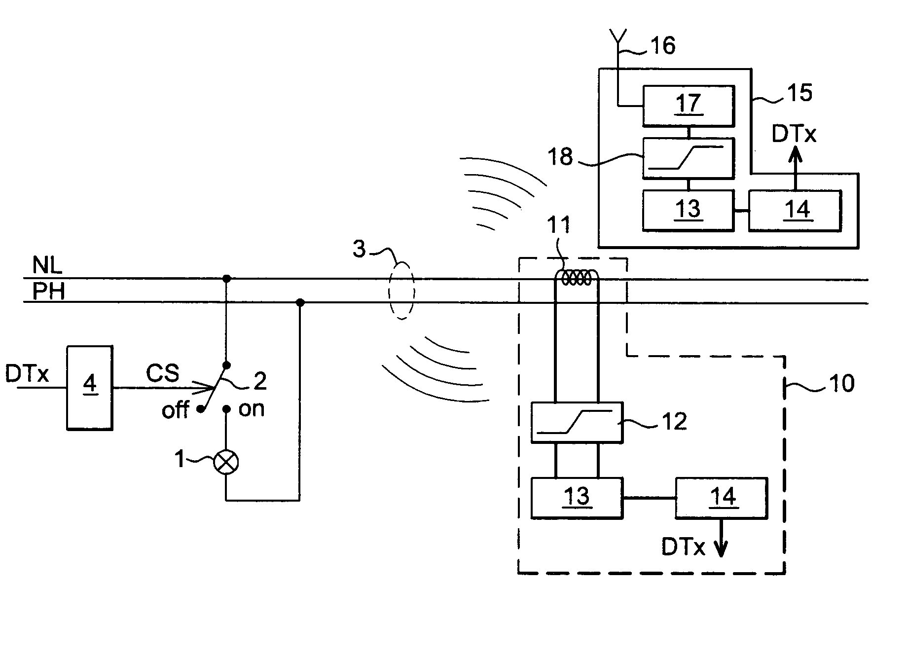 Method and device for emitting pulses on an electricity distribution network