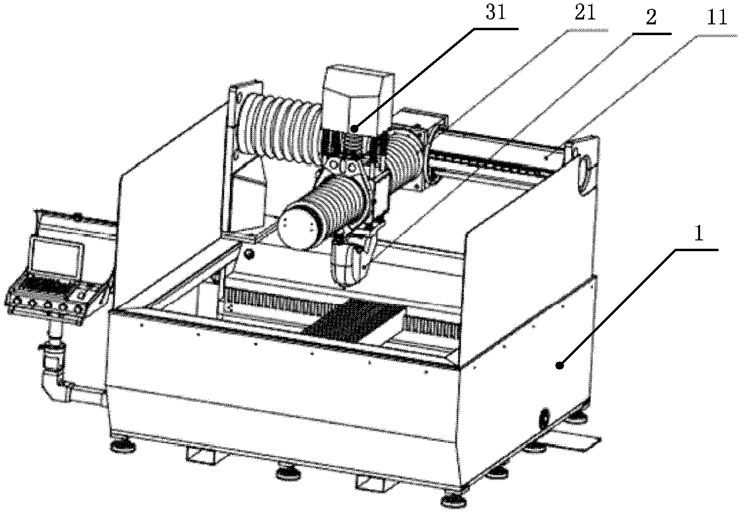 Orthogonal three-axis machine tool