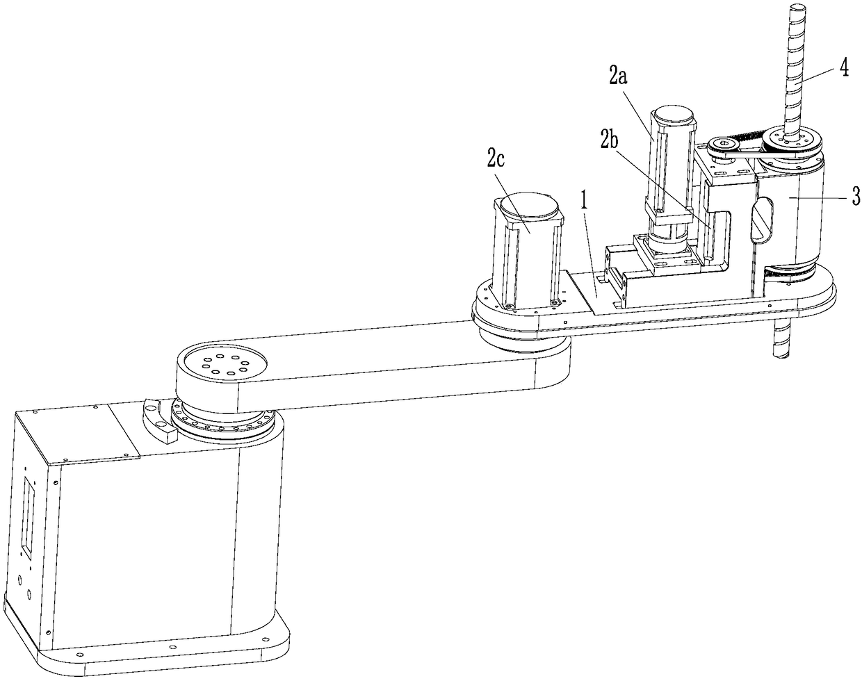 Robot connection arm and robot comprising same