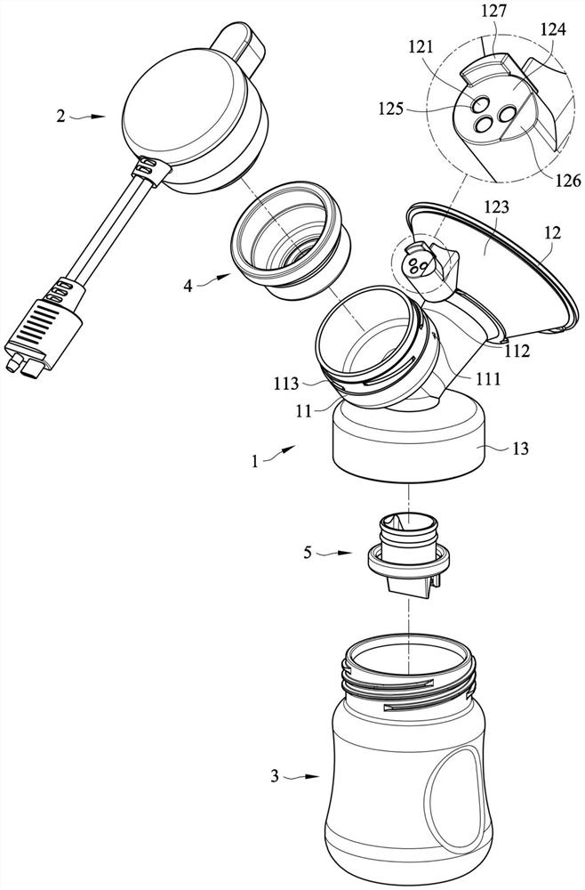 Connector of electric breast pump and electric breast pump with connector