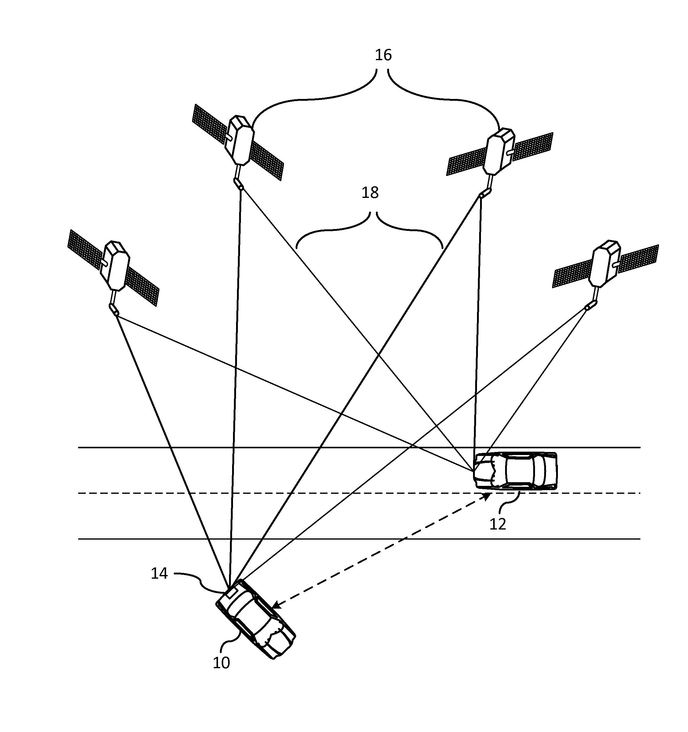 AD-HOC differential GPS referencing using parked vehicles