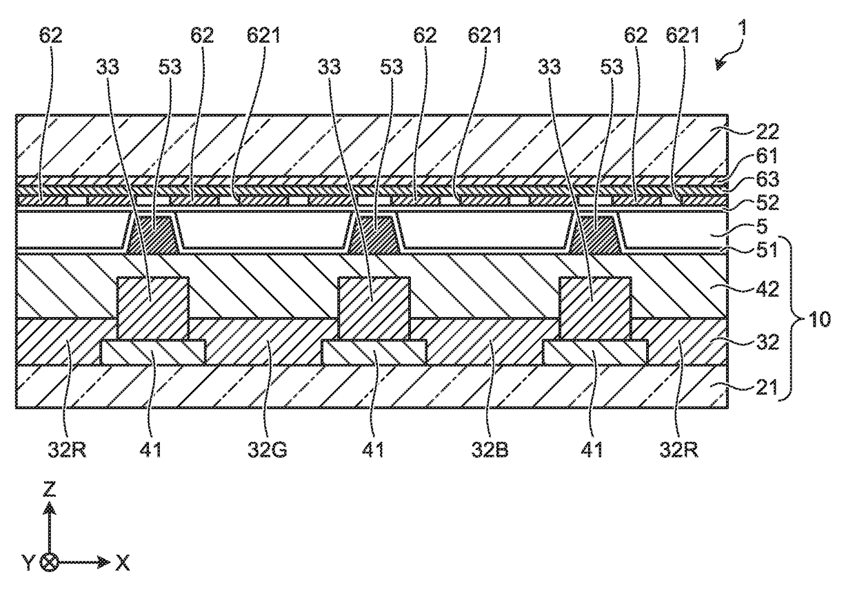 Substrate for display apparatus, display apparatus, and method of manufacturing substrate for display apparatus