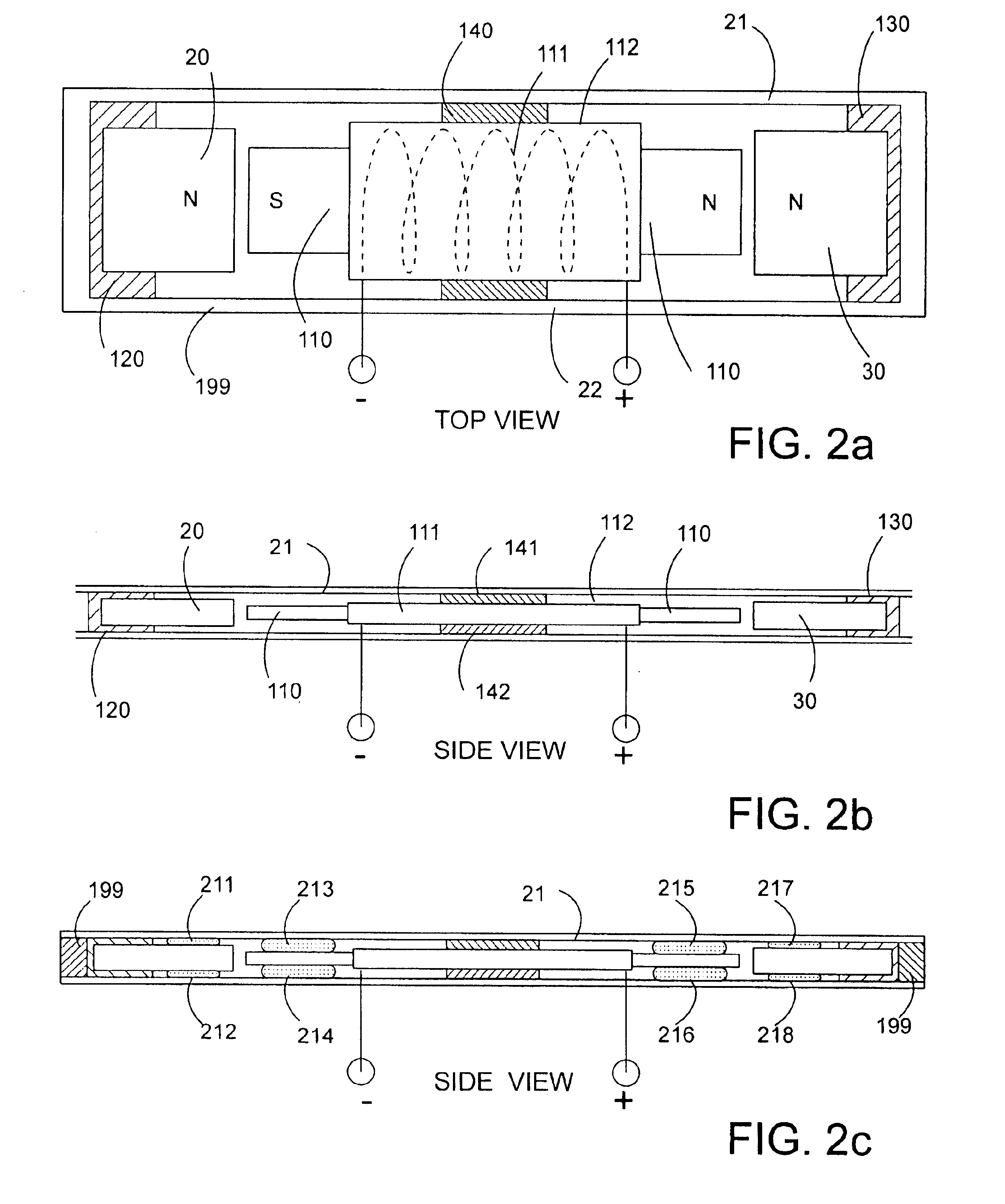 Low profile push-pull magnetic vibrating apparatus