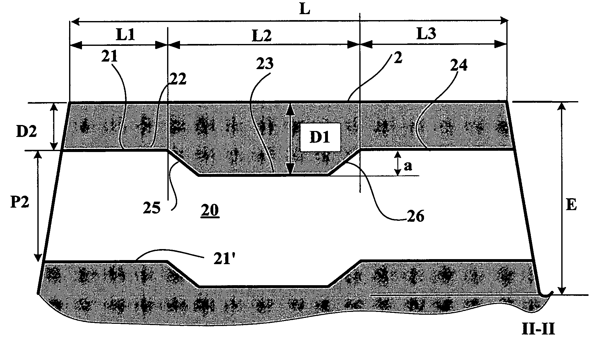 Wear-adaptable running tread