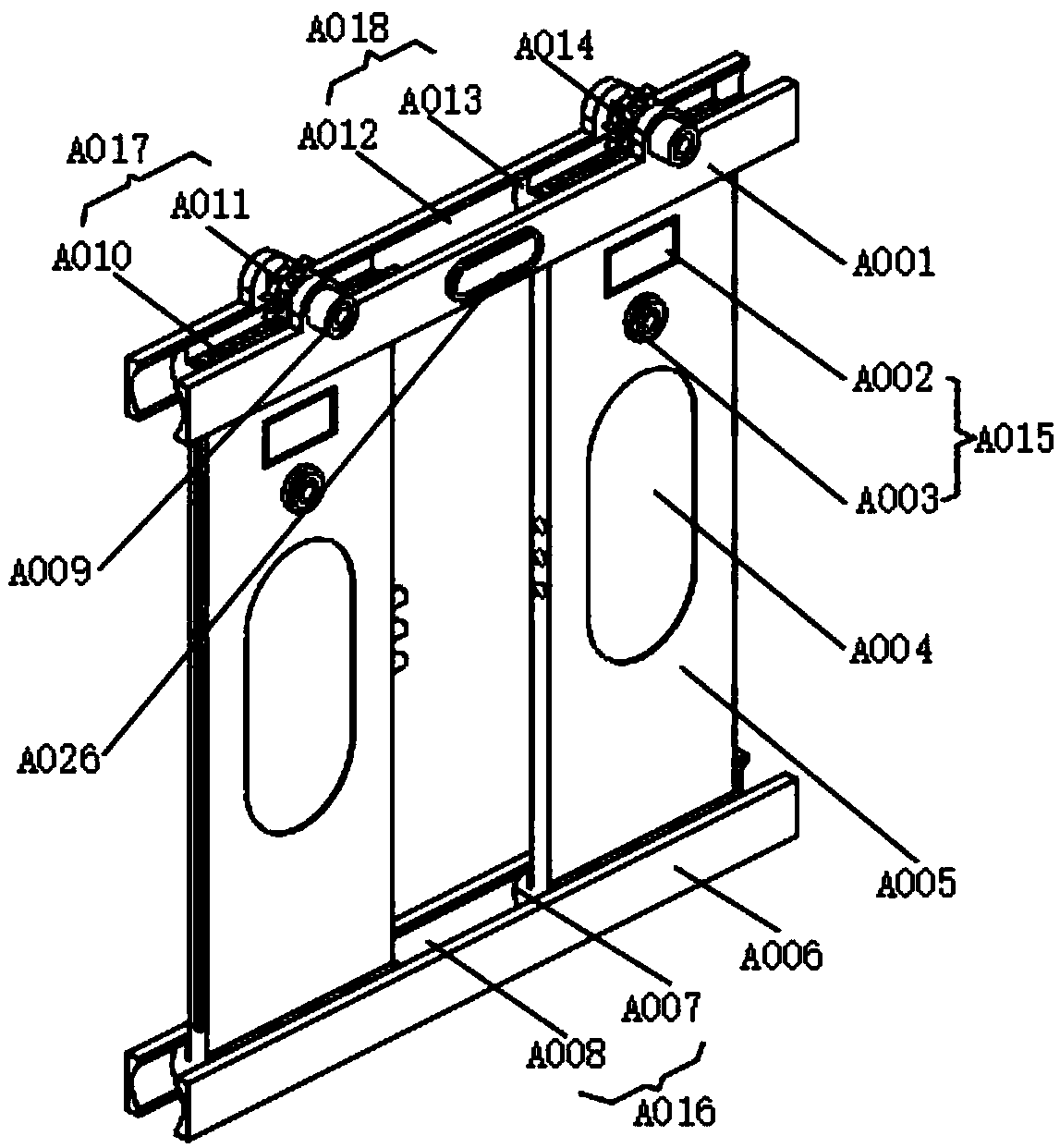 Radiation protection door safe and convenient to use for radiology department