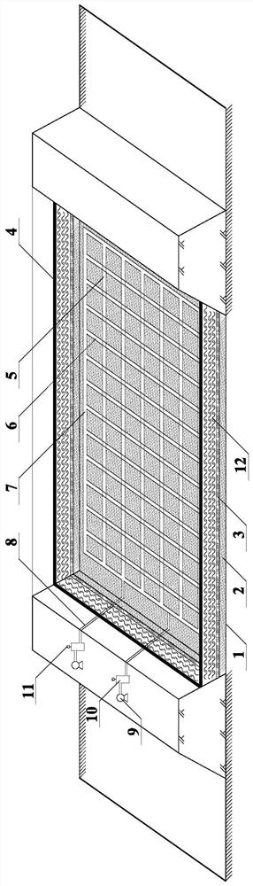 Foundation structure and foundation reconstruction method for backfilling mine pit with interlayer of engineering mud and slag