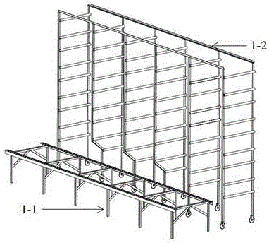 Steel reinforcement framework colligation bracket and steel reinforcement colligation construction method