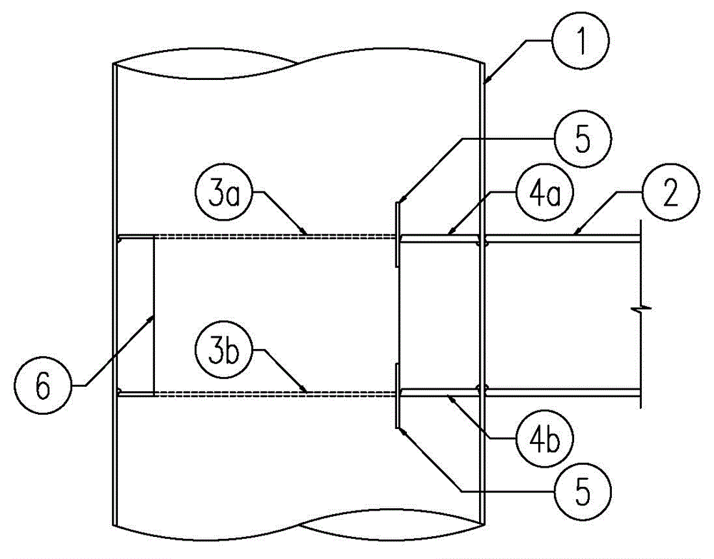 Rigid connection joint of steel tube concrete pile and steel beam
