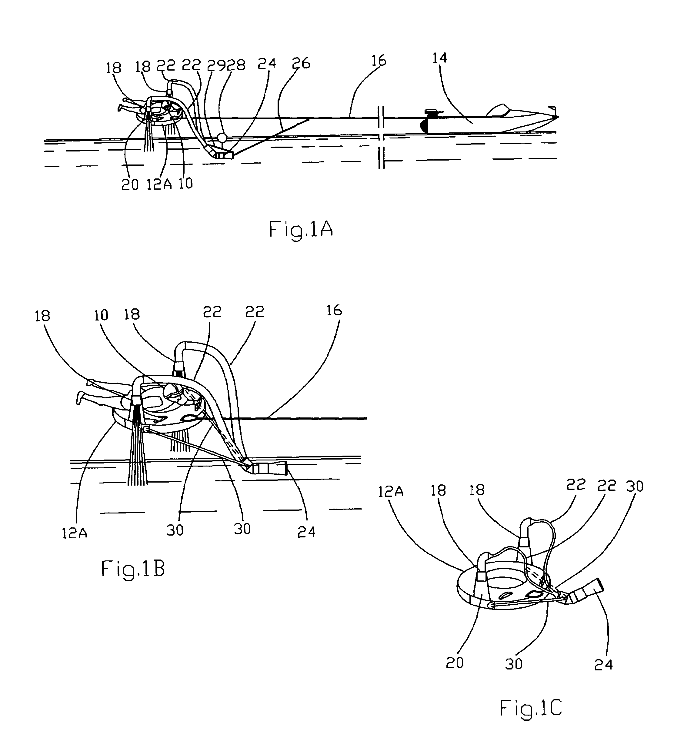 Personal flying water jet apparatus
