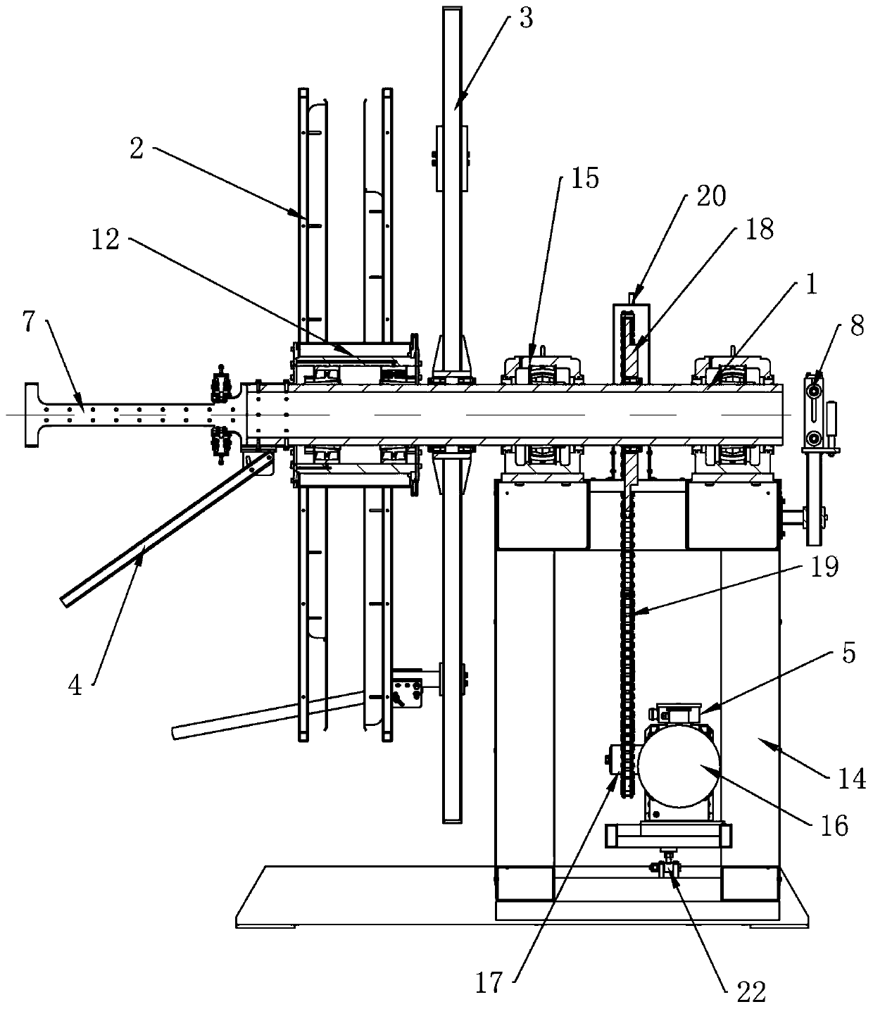 Continuous glass fiber composite reinforced pipe winding machine and using method thereof