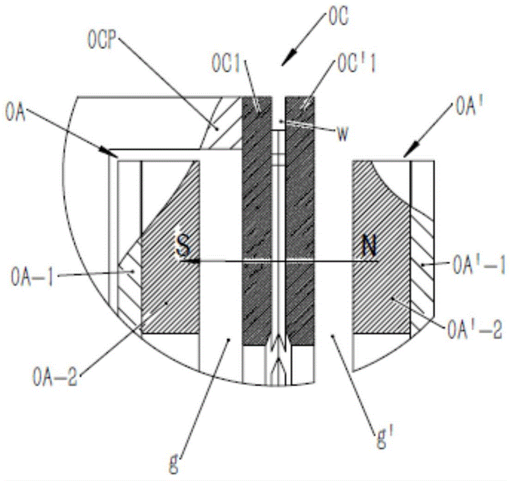 Permanent magnetic speed regulating device without iron loss