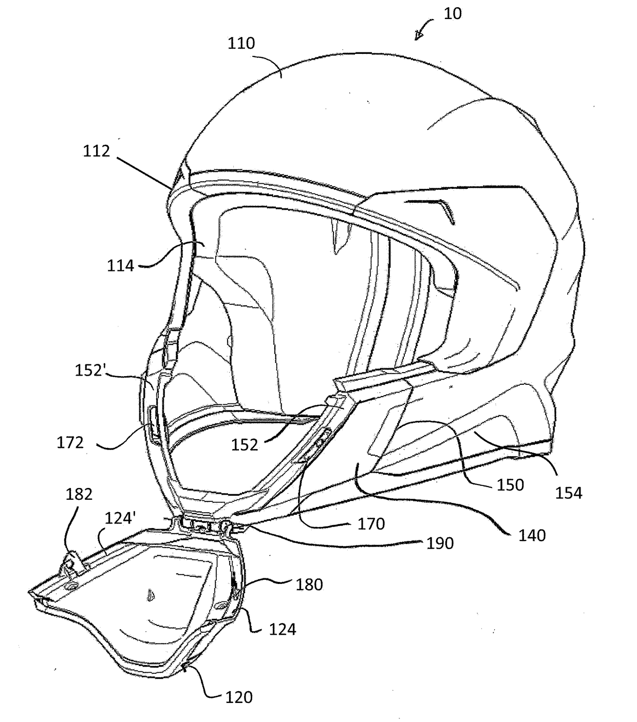 Helmet and goggles for use therewith and method of using the same
