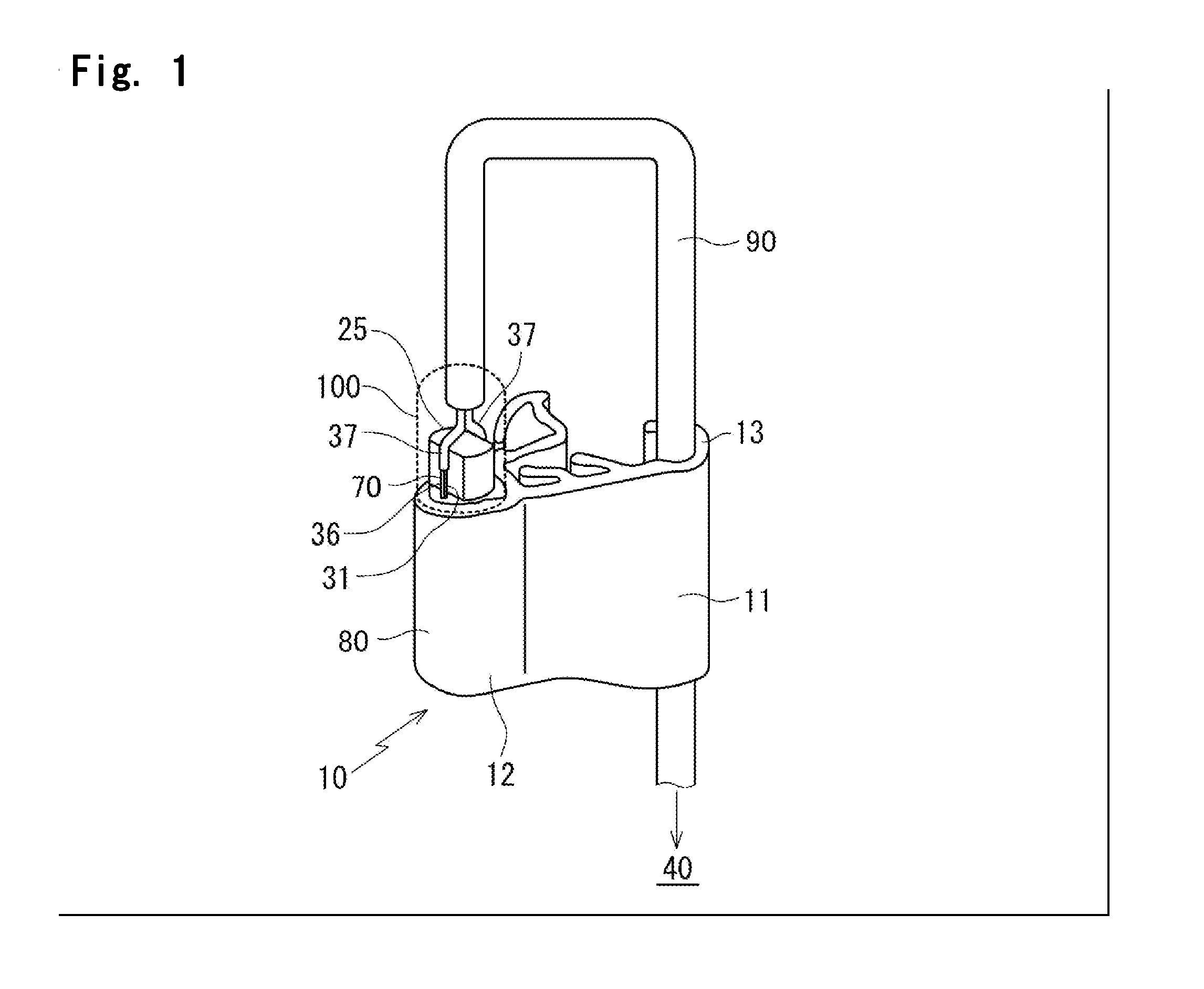 Protector with sensor and method of molding end part of the same