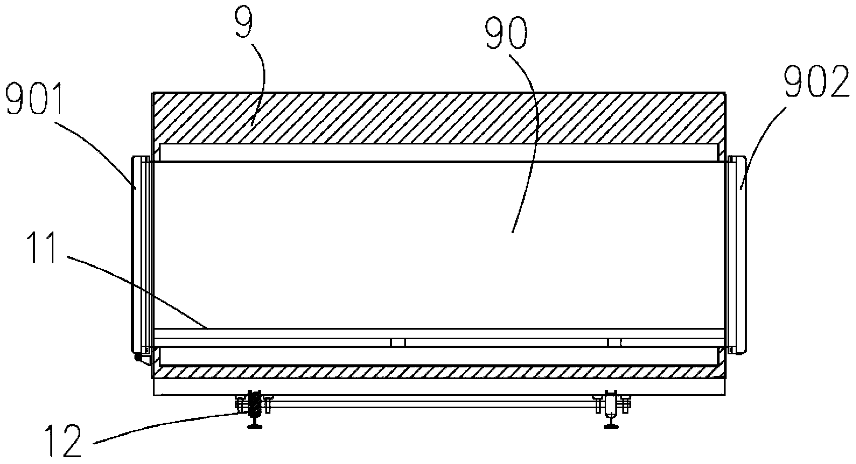 Efficient carcass pyrolysis treatment device and method