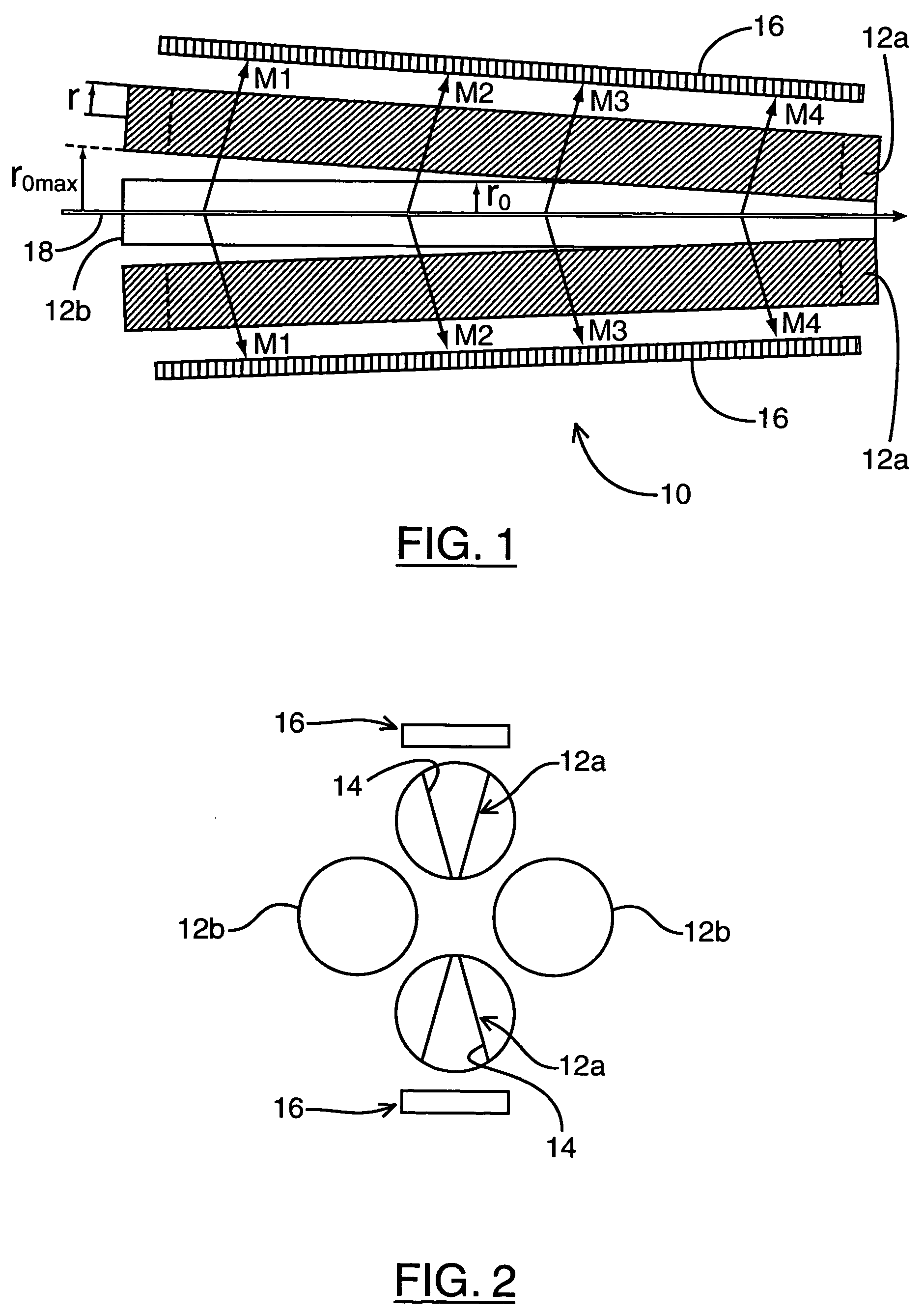 Quadrupole mass spectrometer with spatial dispersion