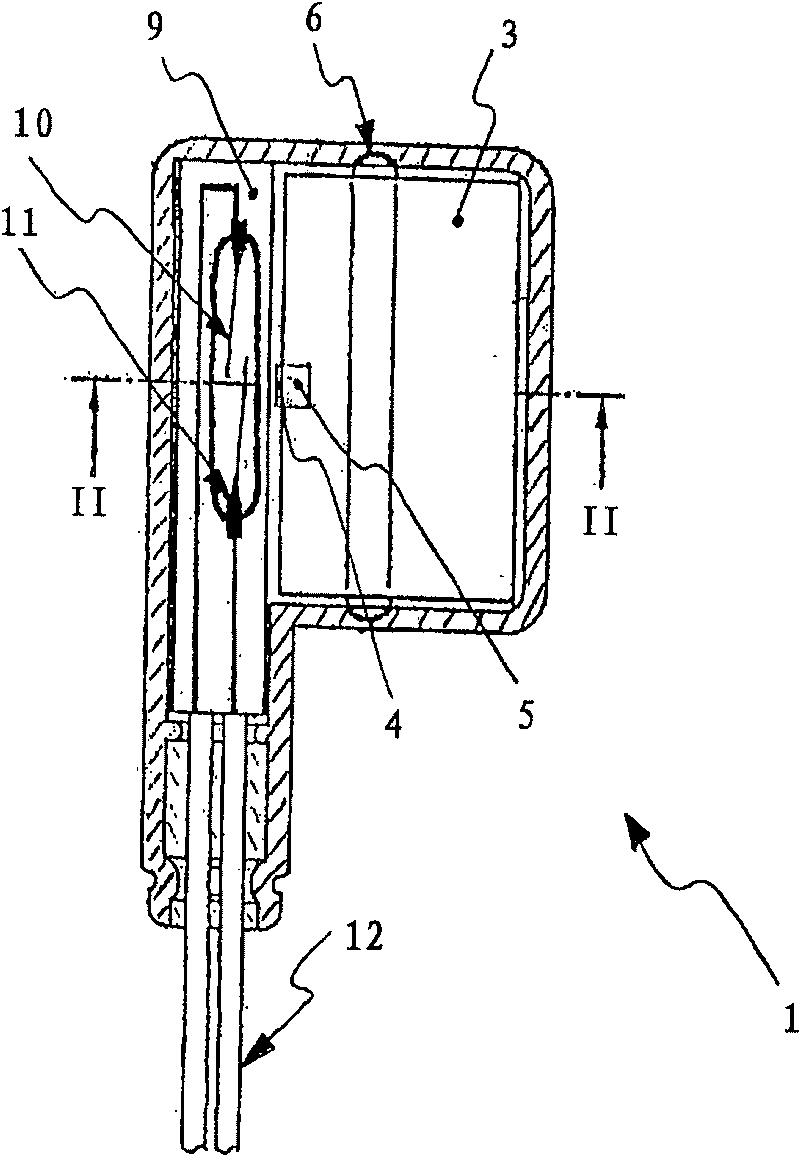 Device for monitoring an air supply flow or a volumetric air flow
