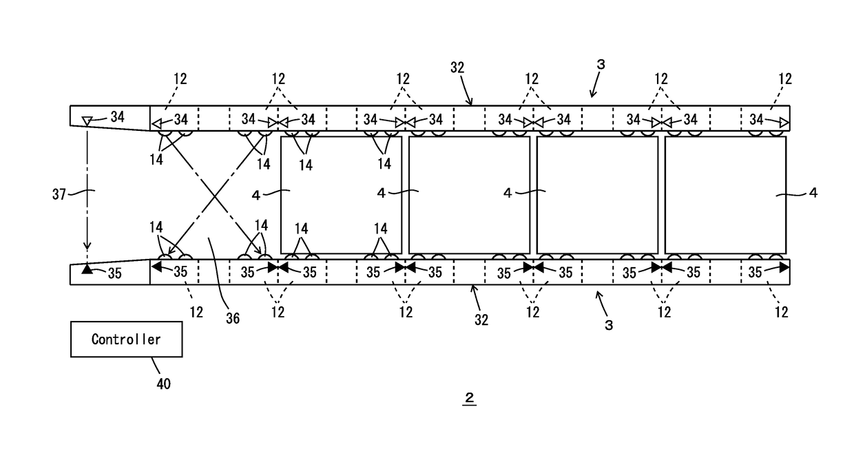 Truck transporting device