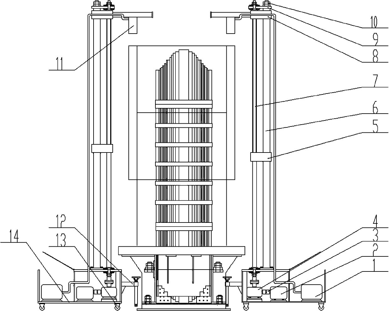 Sleeving press machine based on transformer coil