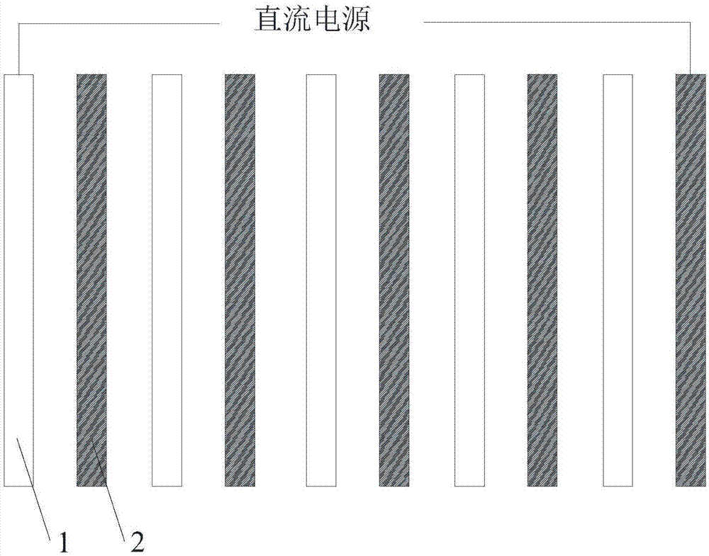 Method for treatment of electroplating chromium-containing wastewater by periodic polarity reversal