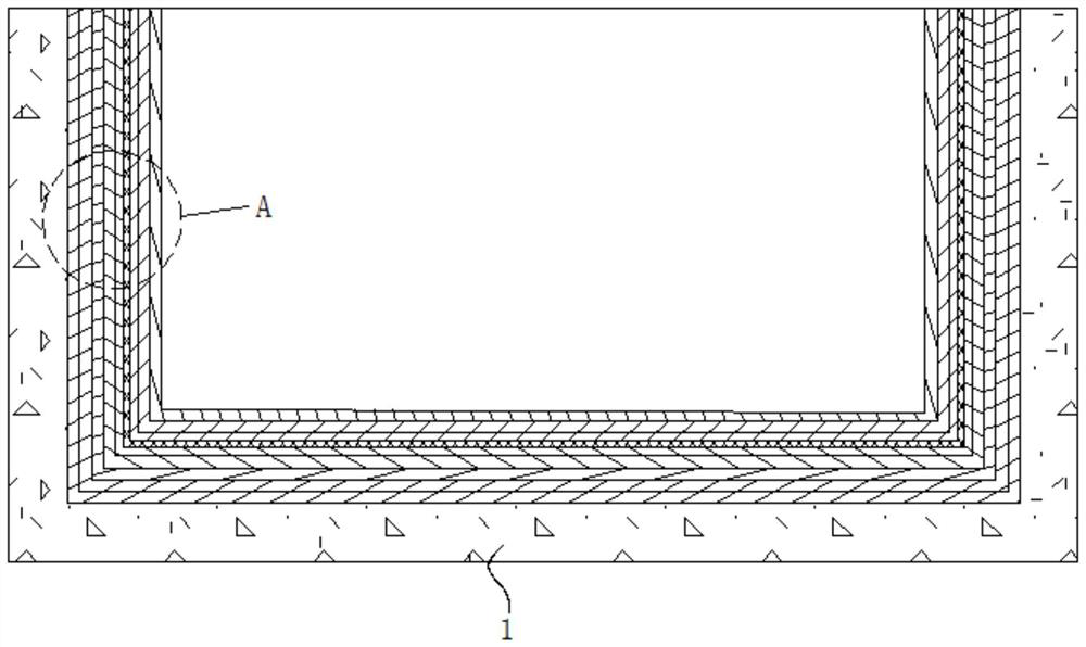 Facing wall structures for permanently flooded areas and methods of construction thereof