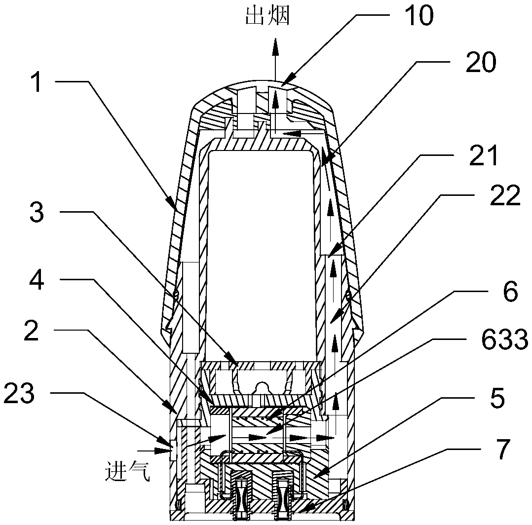 Atomizer with integrated horizontal atomizing core and electronic cigarette with same