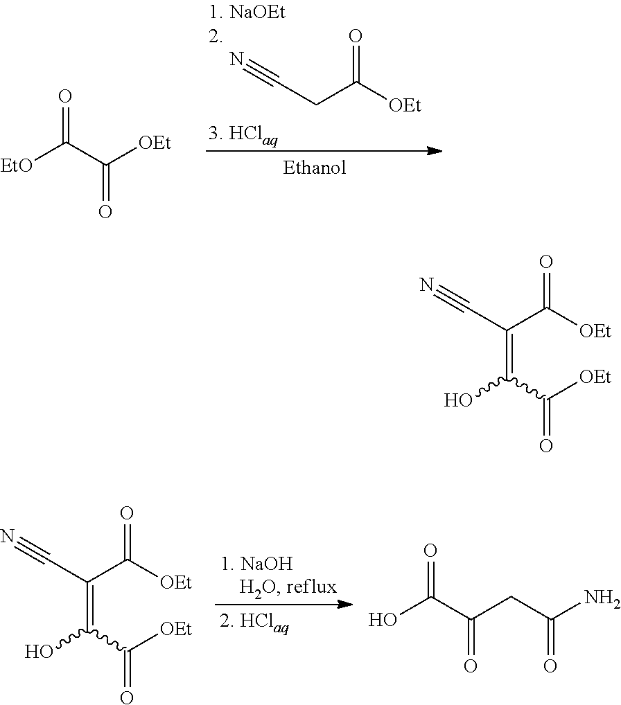 Preparation of 4-amino-2,4-dioxobutanoic acid