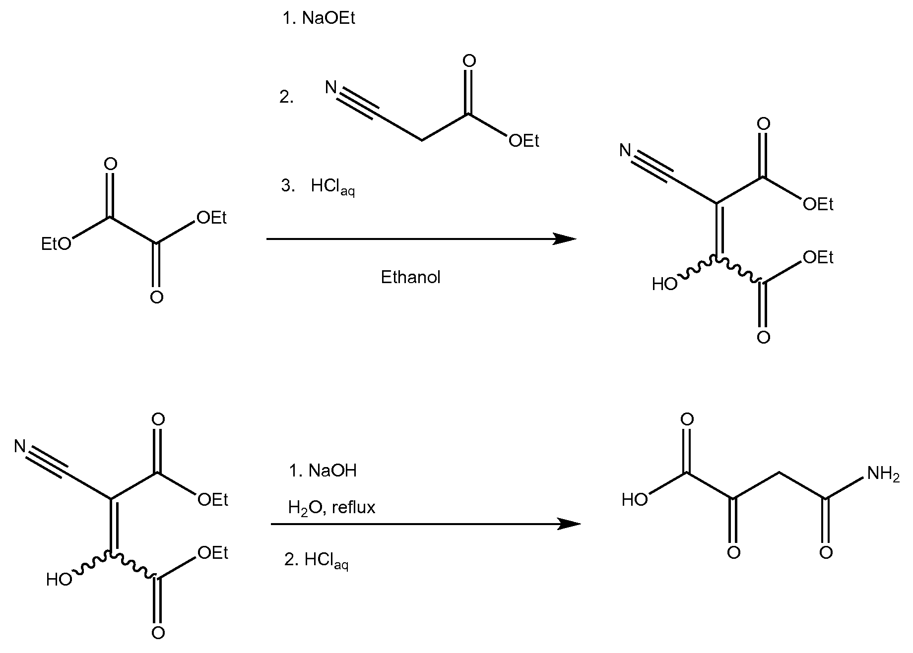 Preparation of 4-amino-2,4-dioxobutanoic acid