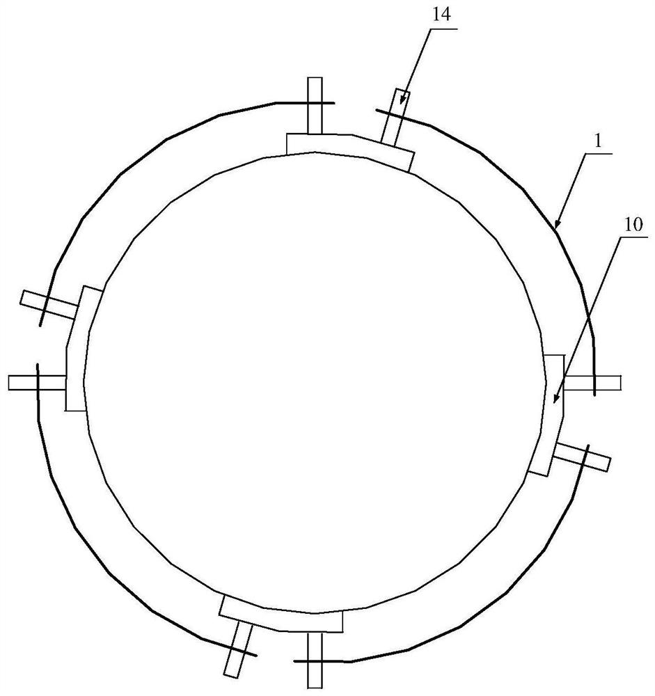 Reinforcing process of concrete circular tower column