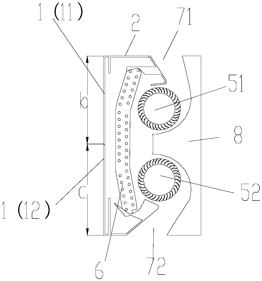 Panel structure capable of achieving uniform air input, air conditioner indoor unit and air conditioner