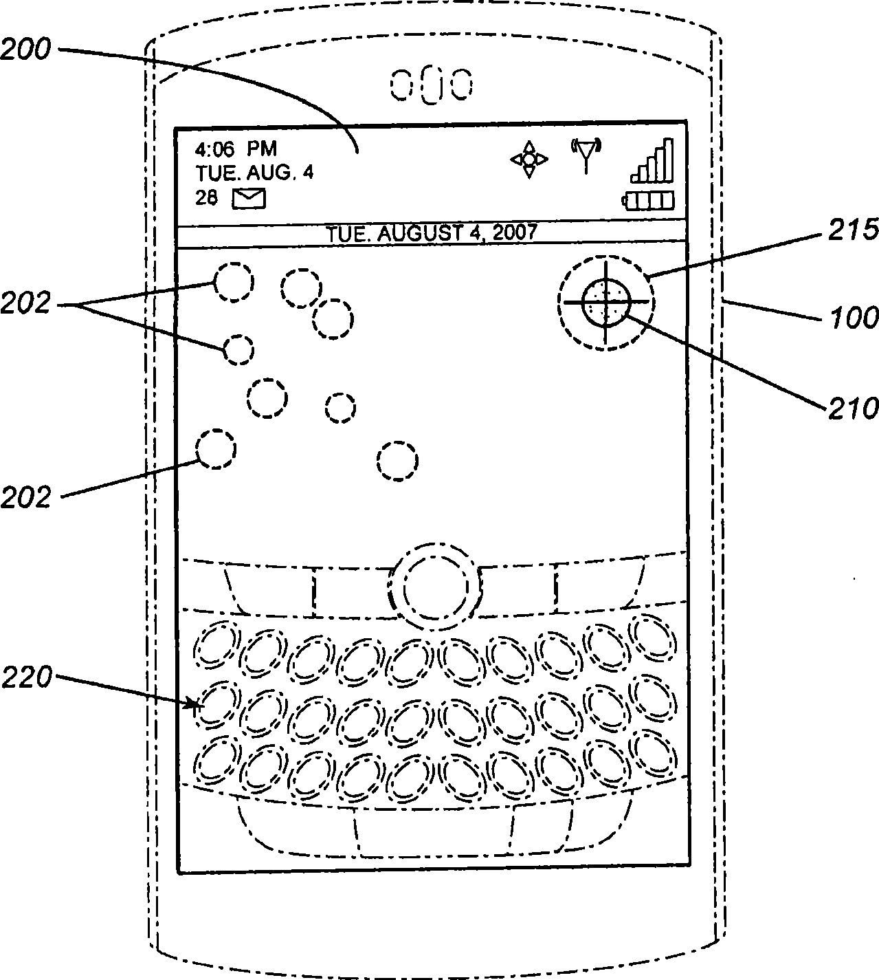 User interface for touchscreen device