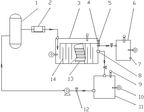 Device for extracting mesityl oxide from dilute acetone solution