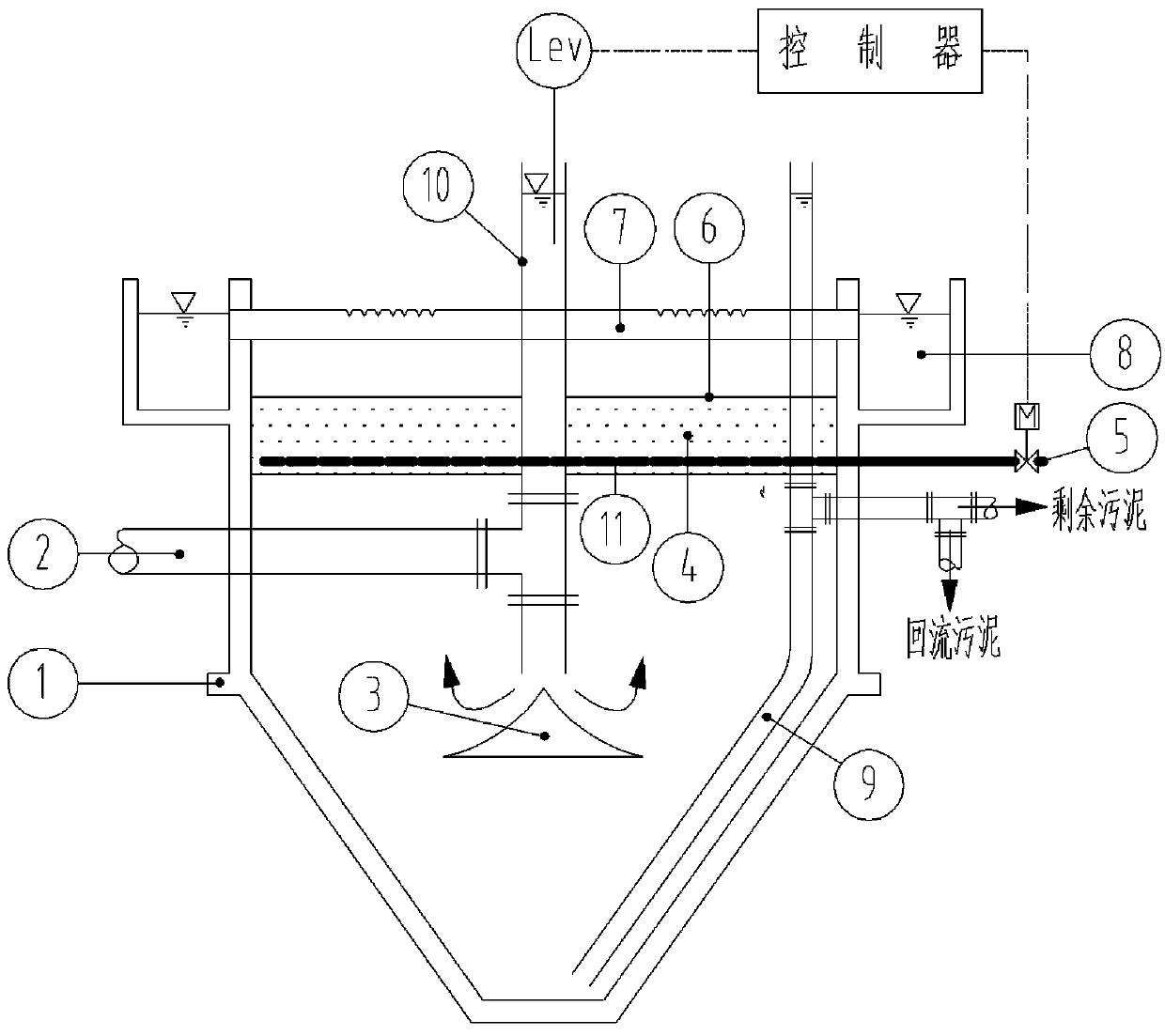 An external mbr sewage treatment system