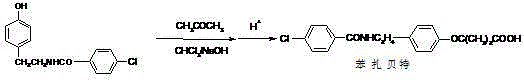 Purification method of bezafibrate in preparation process