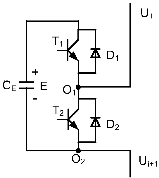 SiC high-voltage switch and silicon IGBT mixed type three-phase four-wire high-voltage converter