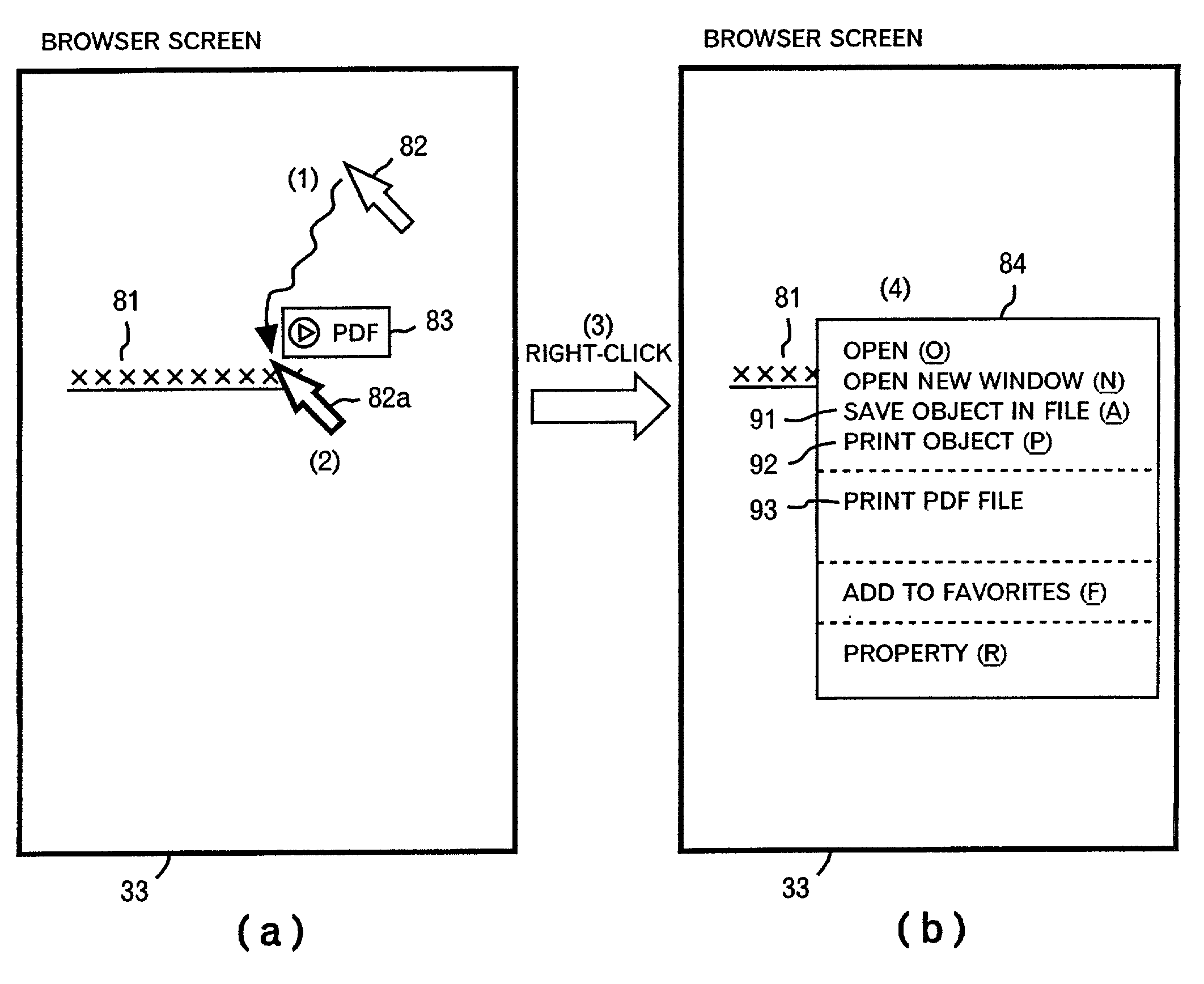 Program and method of print instruction for printer with PDF direct printing function