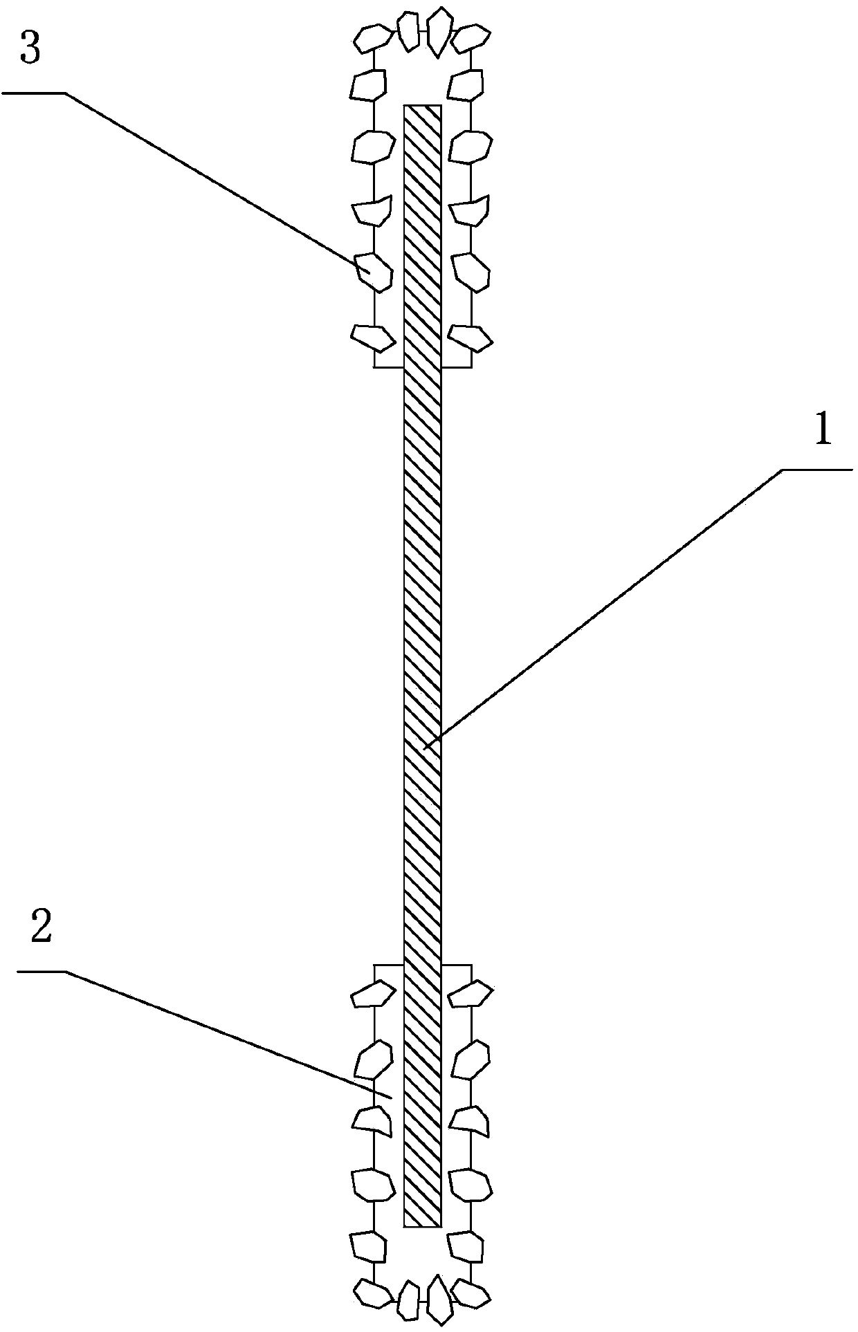 Annular diamond double-blade band saw and manufacturing method thereof