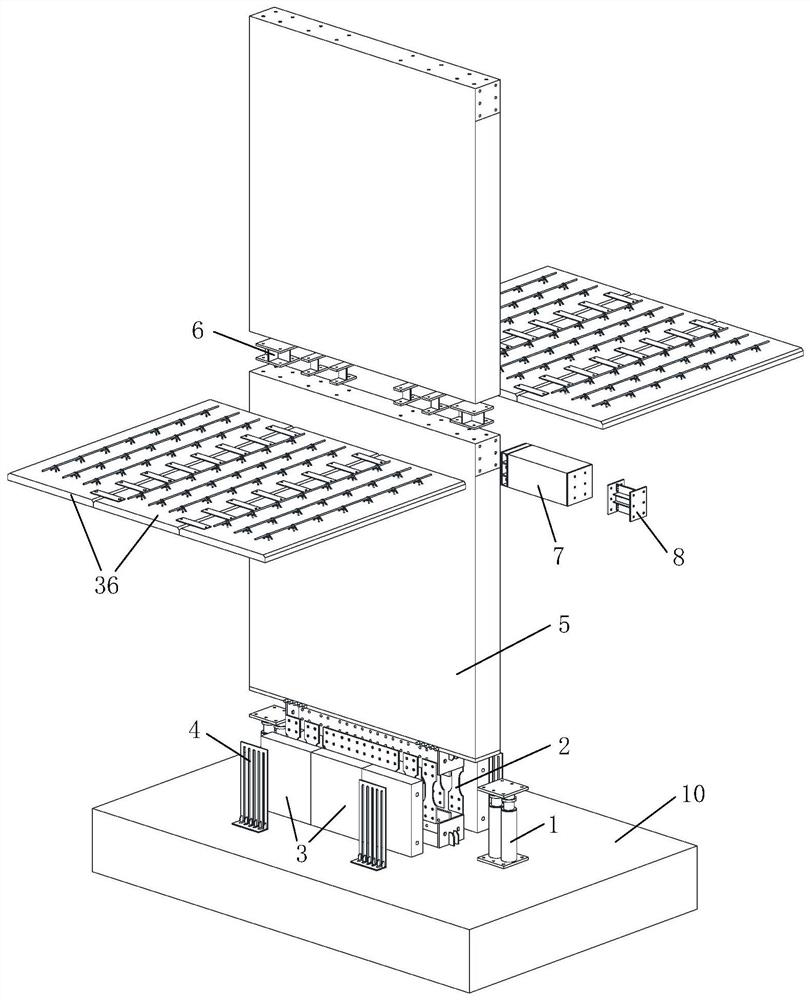 Fabricated anti-seismic shear wall structure capable of recovering functions