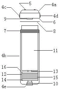 Integral water purifier with sterilizing function and manufacturing method thereof