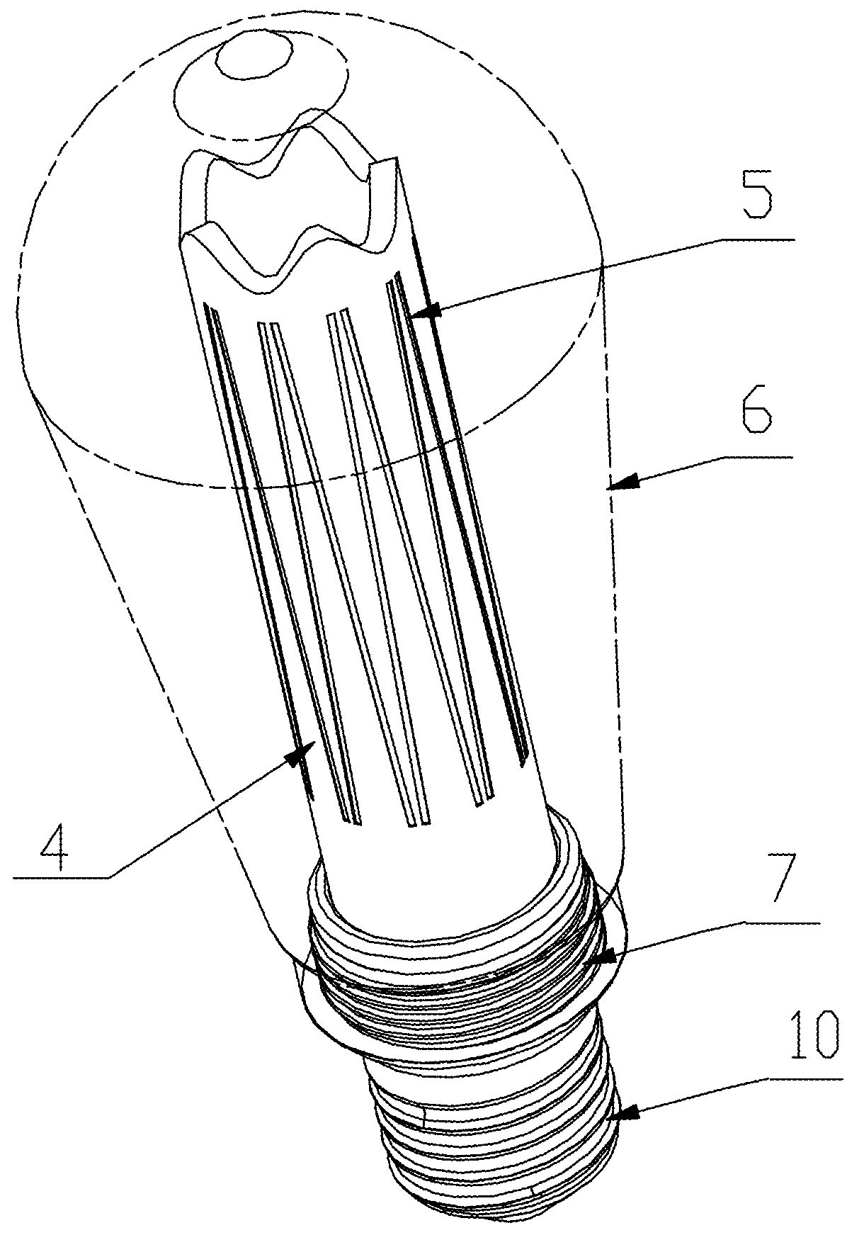 LED bulb having light guide body