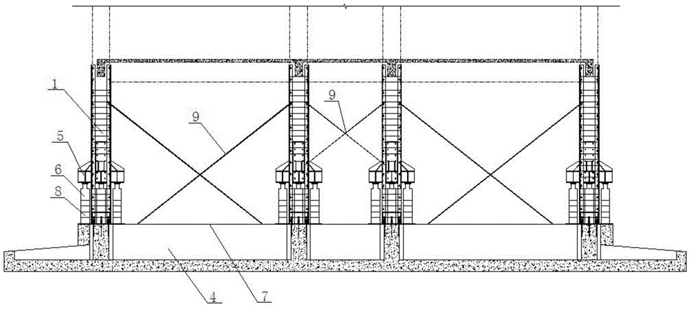 Steel slideway for building jacking storey addition