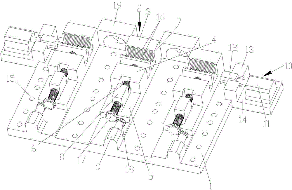 Air blowing clamp for numerical control machine tool