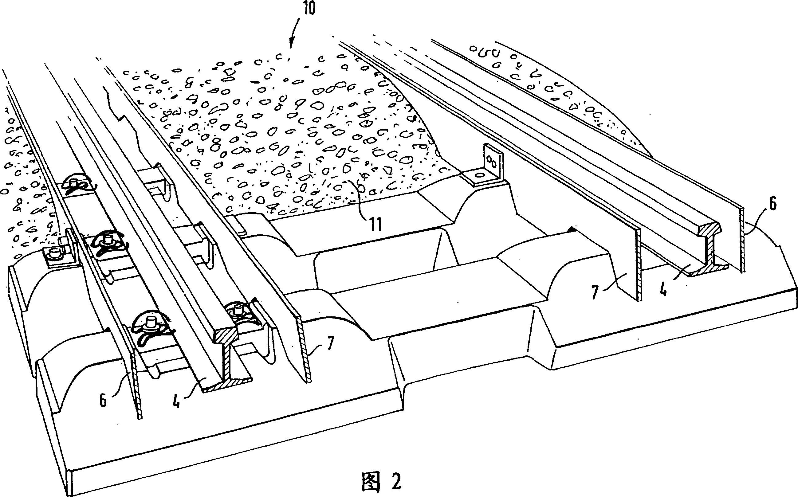 Road for rail vehicle and manufacturing method thereof