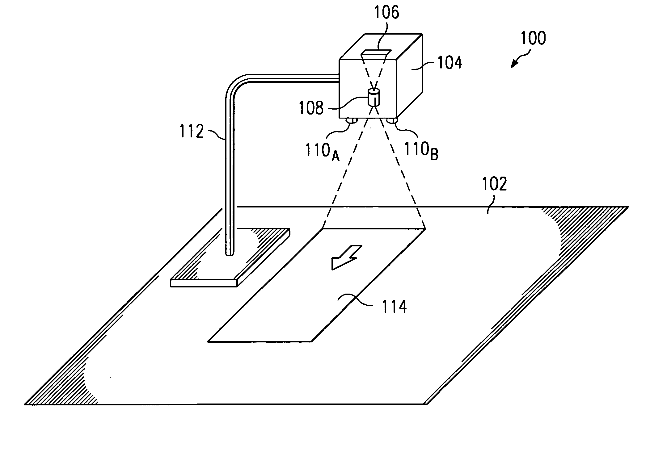 Method and system for calibrating a look-down linear array scanner utilizing a folded optical path