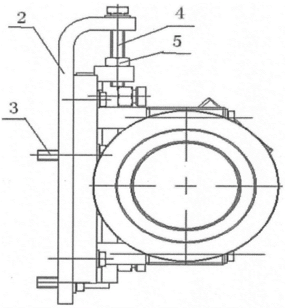 An air-conditioning compressor fixing and driving belt tensioning device for an excavator