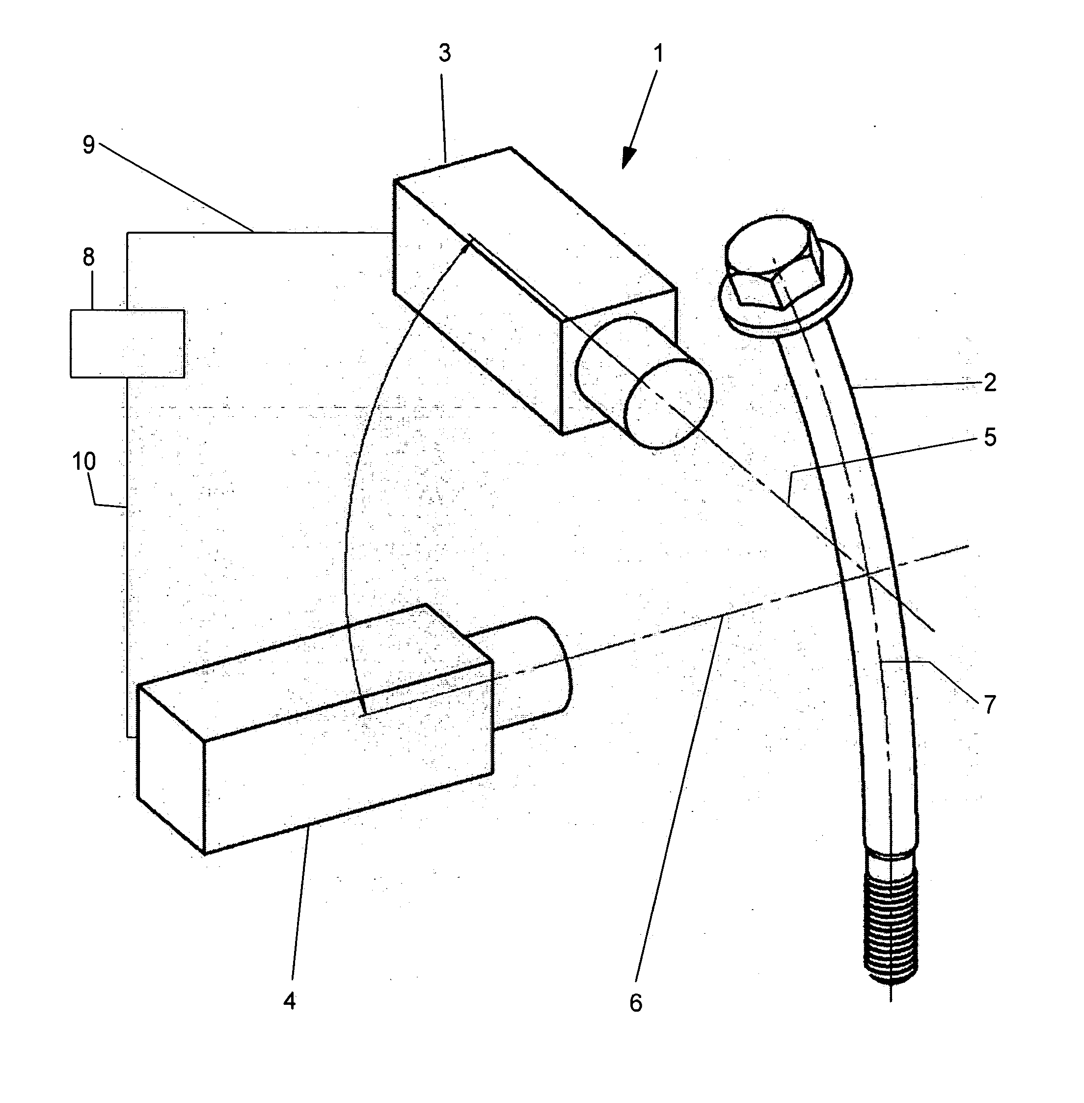 Method and apparatus for determining the deflection of a fastener