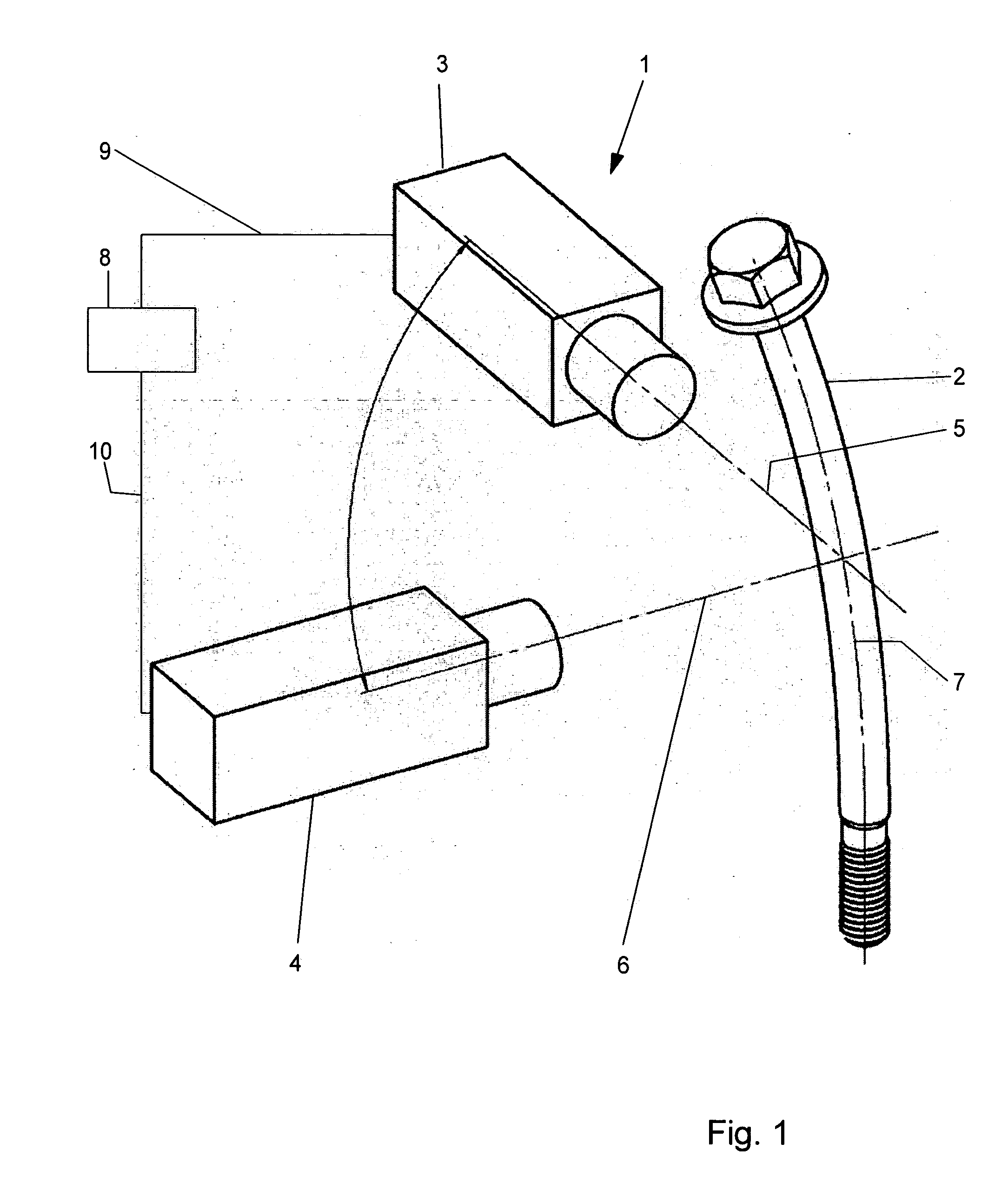 Method and apparatus for determining the deflection of a fastener