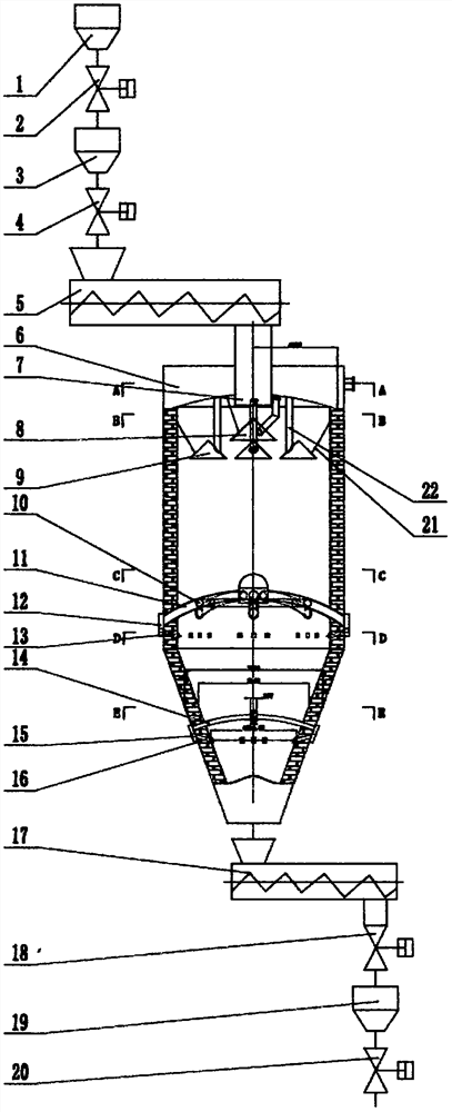 Large-capacity oil shale carbonization circular furnace with star-shaped arch gas distribution device